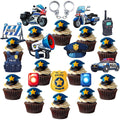 BQF 48 Pcs Police Cupcake Toppers – Police Birthday Party Decorations