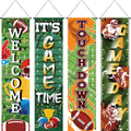 Breling Football Field Backdrop Banners – 4 Pack Welcome Game Day Decor