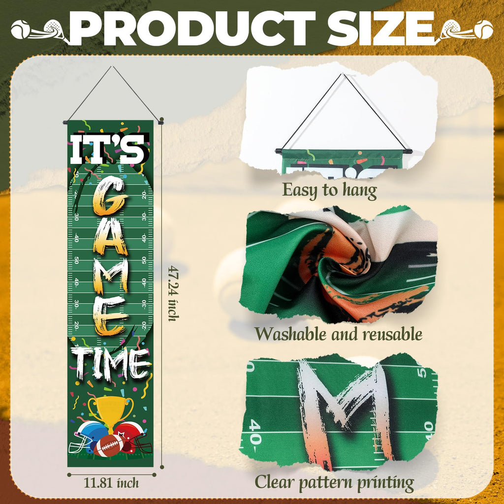 Breling Football Field Backdrop Banners – 4 Pack Welcome Game Day Decor