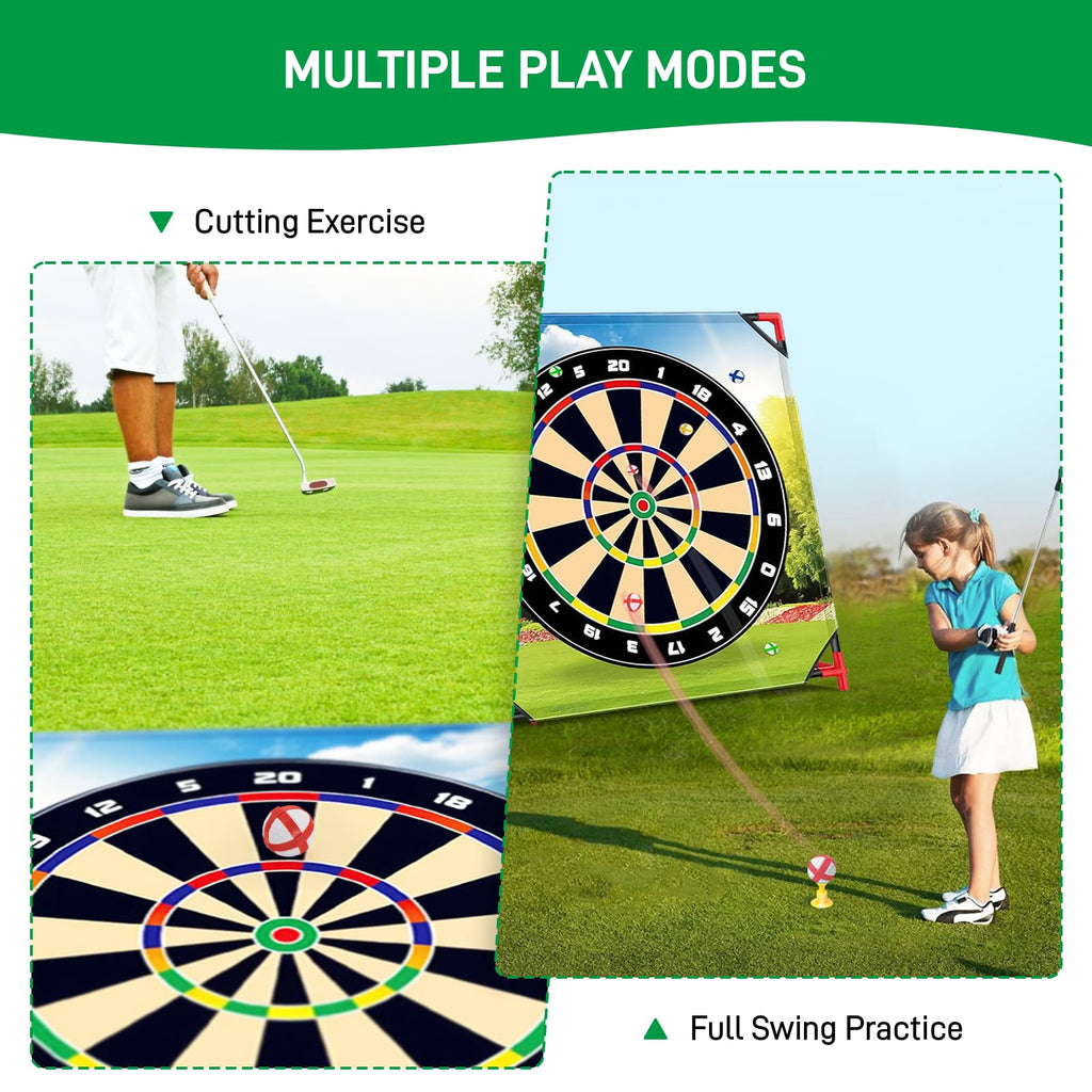Brezzolife Golf Chipping Game with Stand & 54x54 Hitting Mat – Indoor/Outdoor