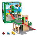 BRIO World Parking Garage - 7-Piece Wooden Toy Set | FSC-Certified, Ages 3+