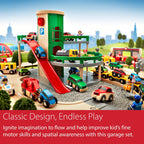 BRIO World Parking Garage - 7-Piece Wooden Toy Set | FSC-Certified, Ages 3+