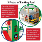 BRIO World Parking Garage - 7-Piece Wooden Toy Set | FSC-Certified, Ages 3+