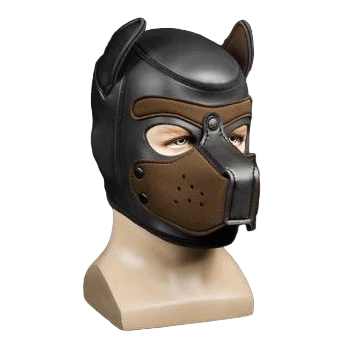 Mr S Leather NEOPRENE Puppy Hood | Black & Brown