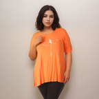 Dragonfly Button Sleeve Swing Top