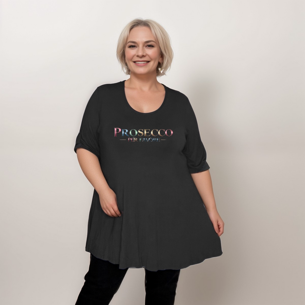 Prosecco Per Favore Button Sleeve Swing Top