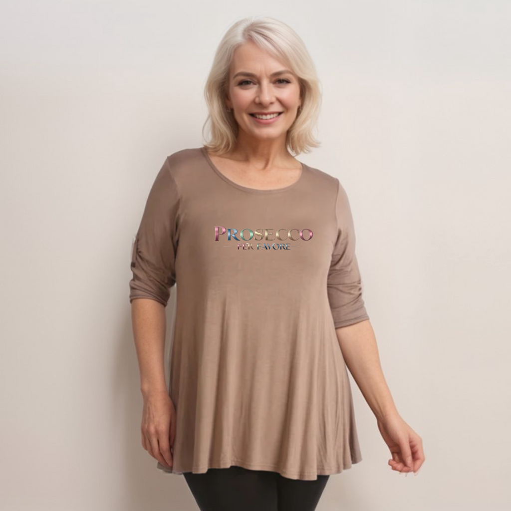 Prosecco Per Favore Button Sleeve Swing Top