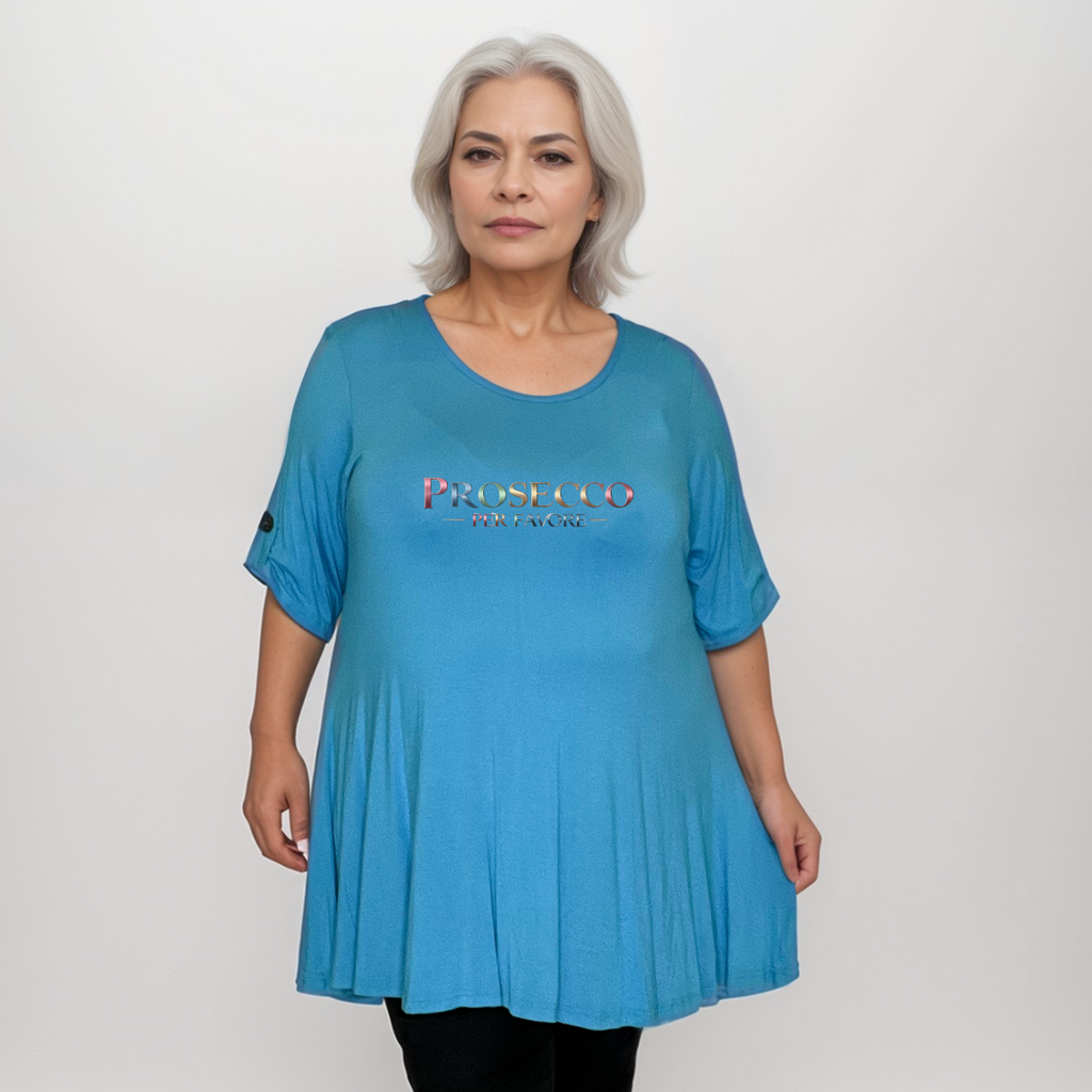 Prosecco Per Favore Button Sleeve Swing Top