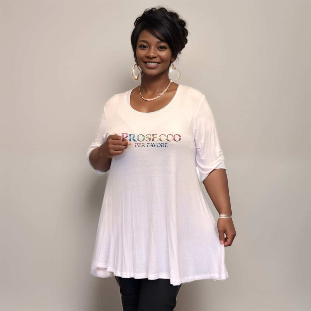 Prosecco Per Favore Button Sleeve Swing Top