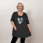Swing Top with Camo & Leopard Hearts