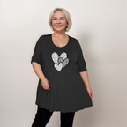 Swing Top with Camo & Leopard Hearts