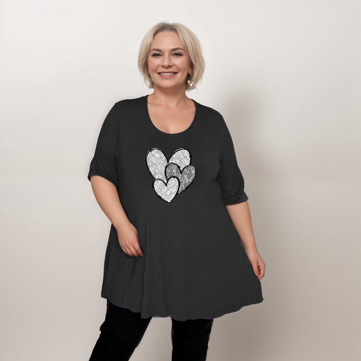 Swing Top with Camo & Leopard Hearts
