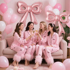 BSRESIN Pink Happy Birthday Balloons – 31-Inch Pink Bow Balloons + 16-Inch Birthday Balloon