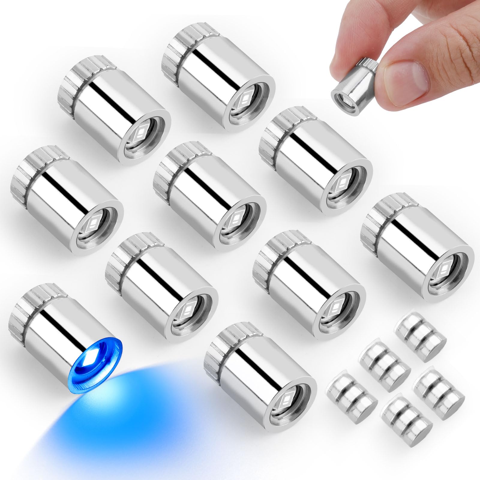 BTFO 10pcs Mini LED Lights for Crafts – Battery-Powered Blue LEDs for Paper Lanterns, Balloons & Dollhouses