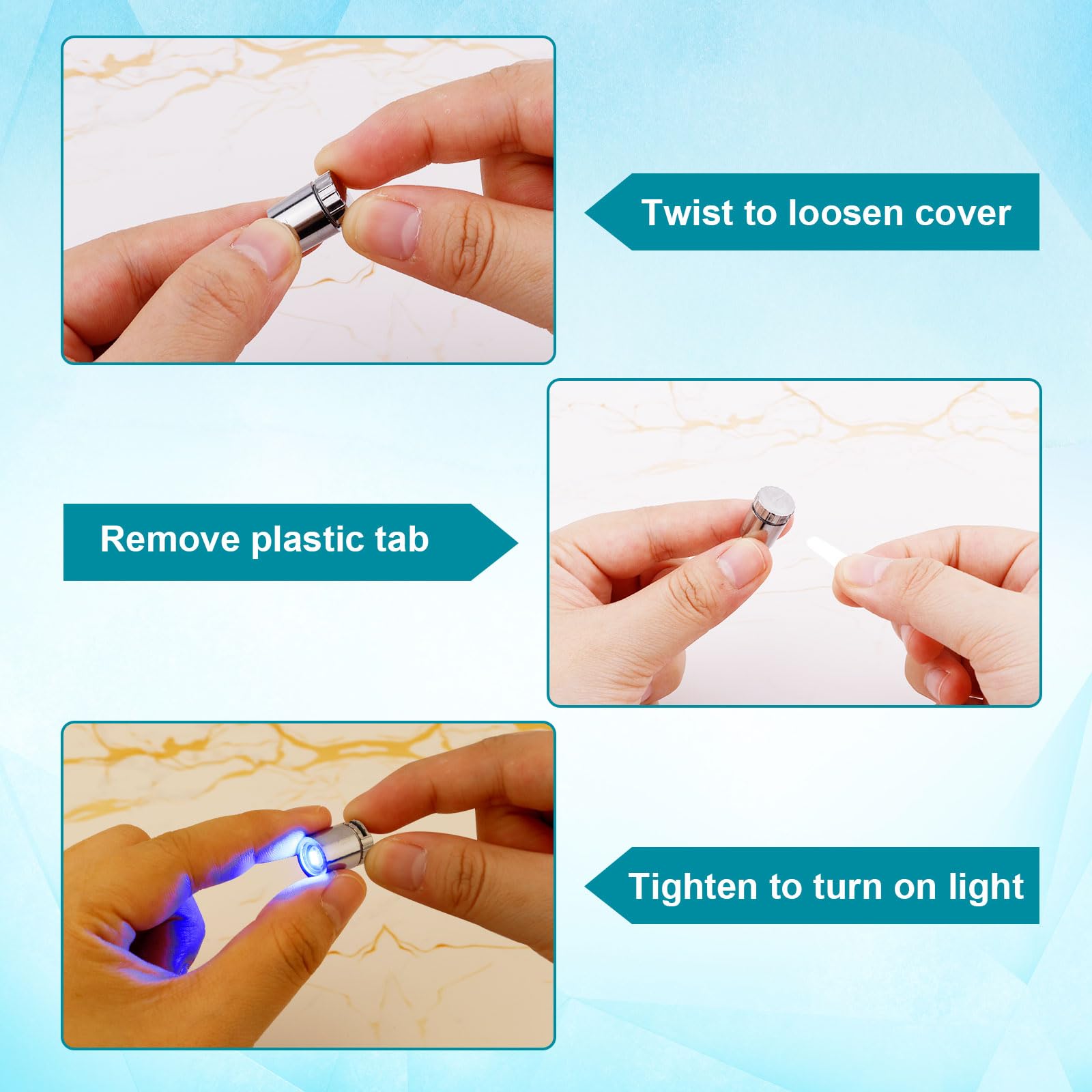 BTFO 10pcs Mini LED Lights for Crafts – Battery-Powered Blue LEDs for Paper Lanterns, Balloons & Dollhouses