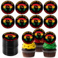 Bucherry 24 Pcs Black History Cupcake Toppers - Acrylic Cake Decorations