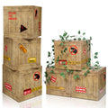 Bucherry 6 Pcs Dinosaur Party Decorations — 12x12x12 Inch Theme Boxes for Dinosaur Birthday Parties & Baby Showers