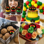 Bucherry 24 Pcs Black History Cupcake Toppers - Acrylic Cake Decorations