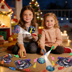 Budbof 28-Pack Valentines LED Finger Lights with Cards | Classroom Party Favors