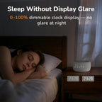 Buffbee 2-in-1 Sound Machine & Alarm Clock | 18 Soothing Sounds, 7 Night Lights, 30-Level Volume