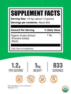 BulkSupplements.com Organic Kudzu Root Extract Powder – Kudzu Root Herbal Supplement, Gluten Free, 1kg (Pack of 1)