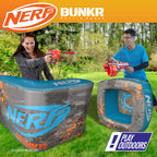BUNKR Battle Zones NERF Switch Chair & Footrest – Inflatable Gaming Seat with Target