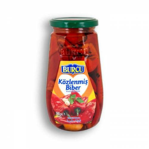 Burcu Roasted Red Pepper Kozlenmis Biber Glass Jar 560g