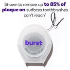 BURST Expanding Dental Floss - Mint Eucalyptus, 40 Yards | Vegan & Paraben Free | Xylitol Coating