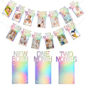 Buryeah 1st Birthday Photo Banner – Unicorn Milestones 0–12 Months