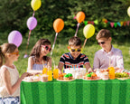 Buryeah 3 Pcs Soccer Themed Tablecloths – 54 x 108 in Disposable Plastic Table Covers for Game Day & Tailgate