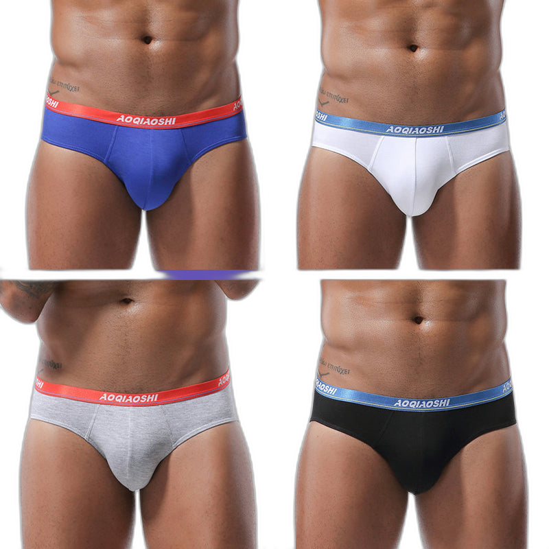4 Pack Modal U Convex Pouch Seamless Briefs for Men