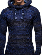 Turtleneck hooded sweater