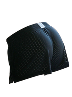2 Pack Men's Seamless Comfort Quick-Dry Lightweight & Airy Mesh Boxers Shorts