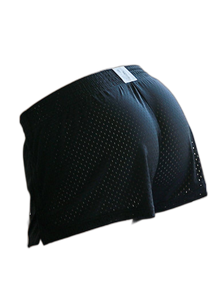 2 Pack Men's Seamless Comfort Quick-Dry Lightweight & Airy Mesh Boxers Shorts