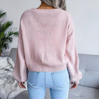 Women's Cloud Pattern Knitted Cardigan Sweater