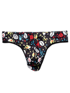 3 Pack Men's Skull Print Thong - Edgy & Sexy