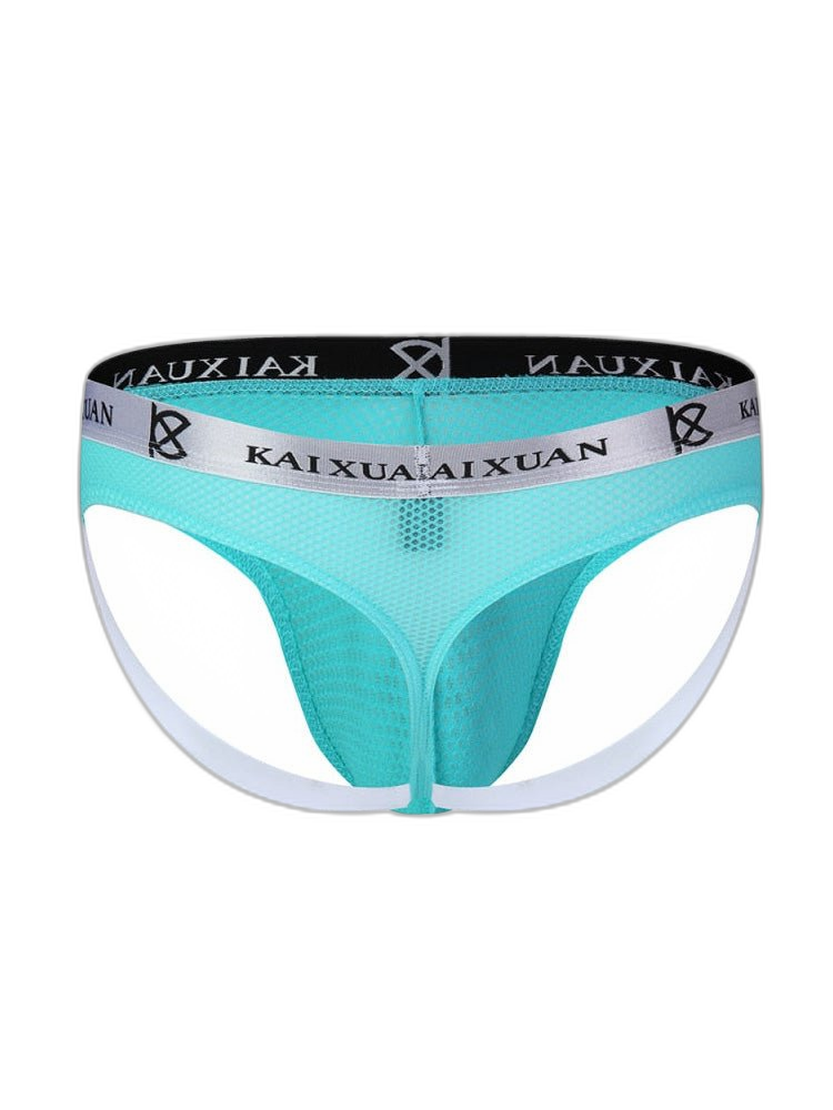 3 Pack Men's Mesh Thong with Stretch & Breathable 3D Support Pouch