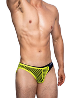 2 Pack Men's Low Waist Sexy Mesh Breathable Sports Transparent Briefs