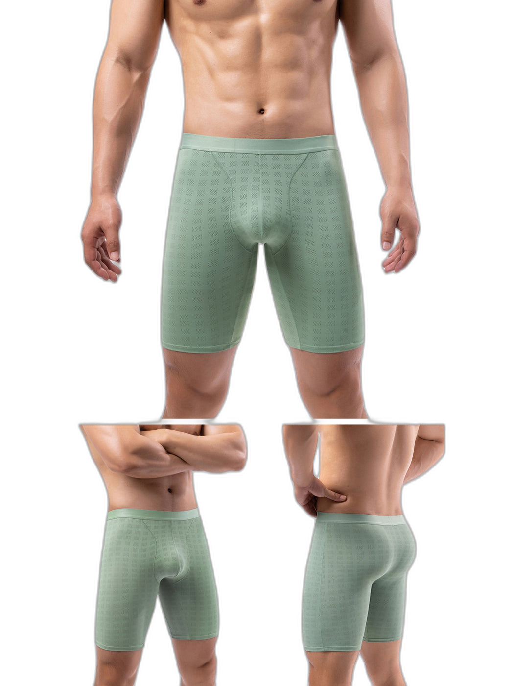 2 Pack Men’s Front Pouch Mesh Boxer Briefs