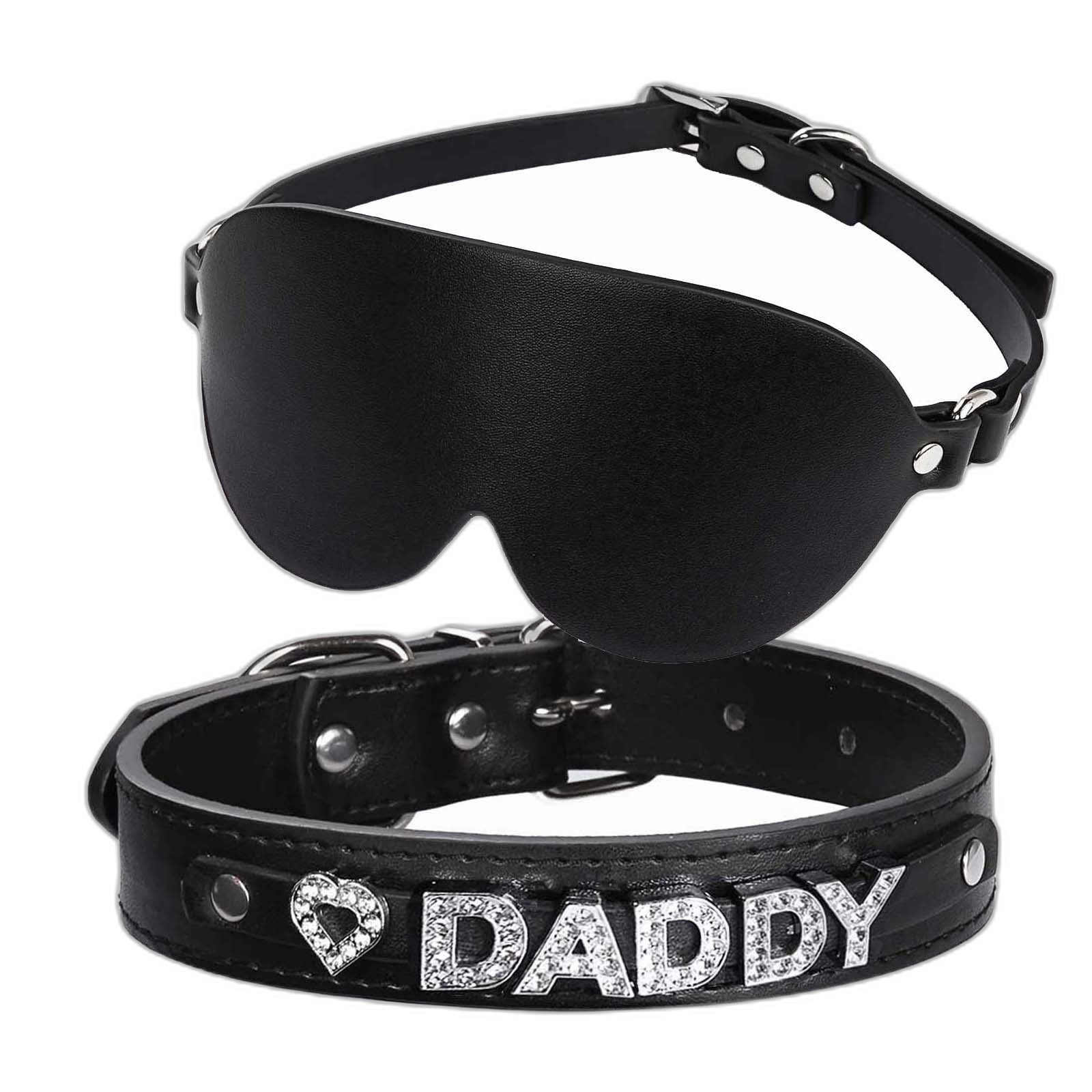 Kinky Eye Mask Blindfold + Collar Choker