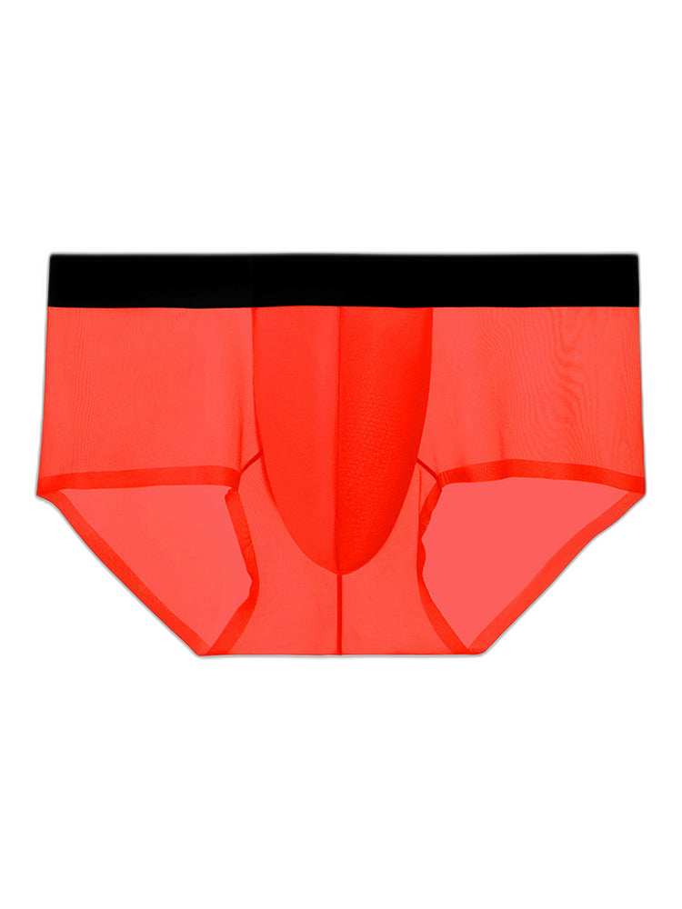 2 Pack Men's Ultra-Thin Breathable Antibacterial Crotch Briefs