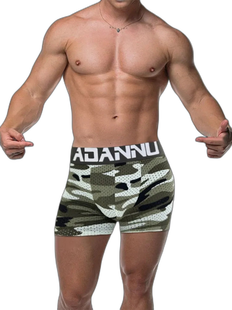 Camouflage Removable Hip Pad Boxer Briefs