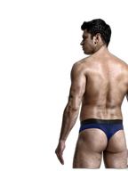 4 Pack Men's Low-Rise Stretchy U-Pouch Thongs