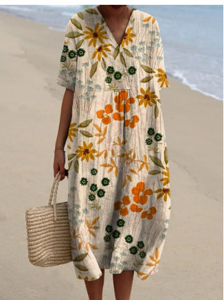 Women's Comfortable Loose Printed Long Dress