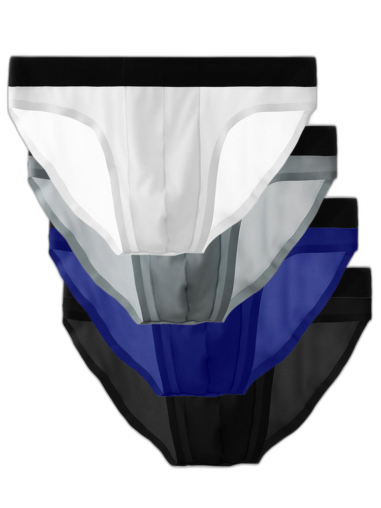 4 Pack Ice Silk Seamless Men's Briefs
