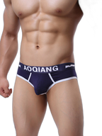 Men's Breathable Cotton Pouch Briefs with Fly