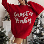 Women's Long-sleeve Jacquard Knit Sweater Dress