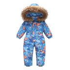 New-style Winter Down Jacket Thickened Children's One-piece Ski Suit