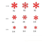 48 Christmas Snowflake Glass Decoration Stickers