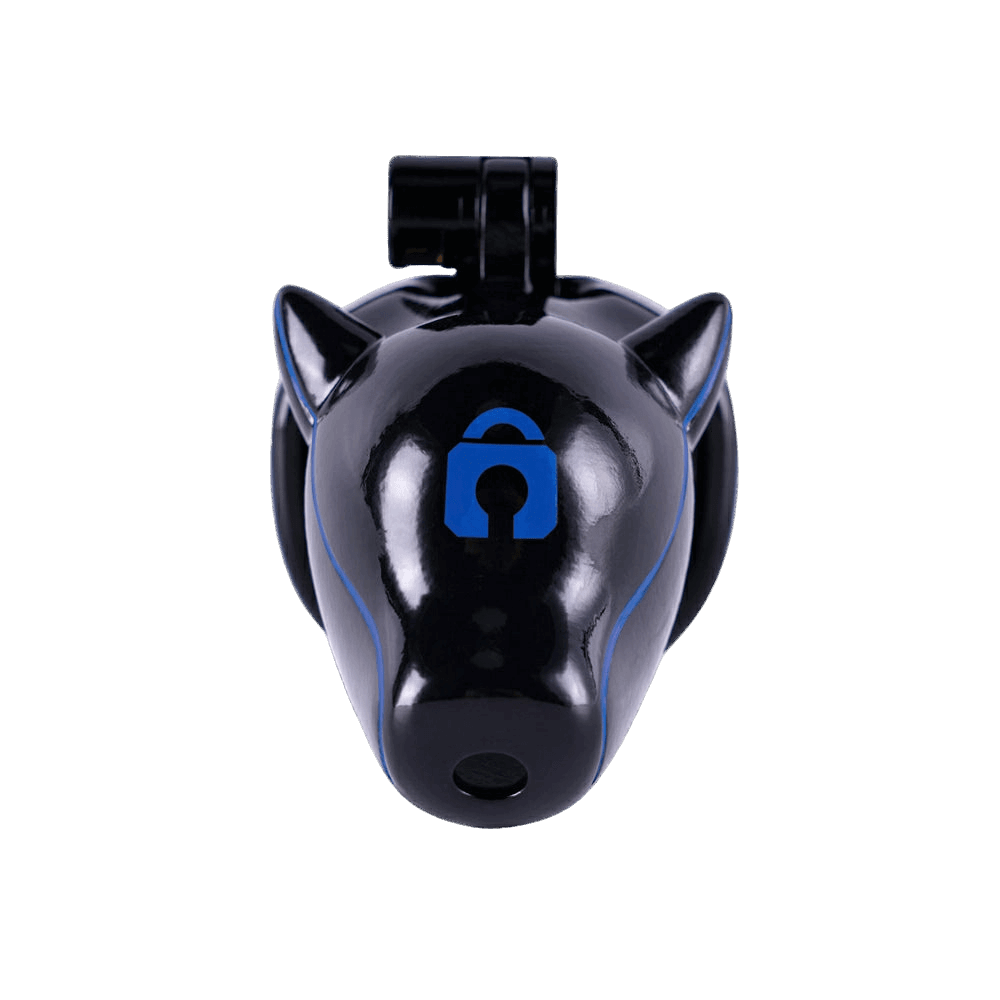 Furjoi Drone Hood Chastity Cage Blue